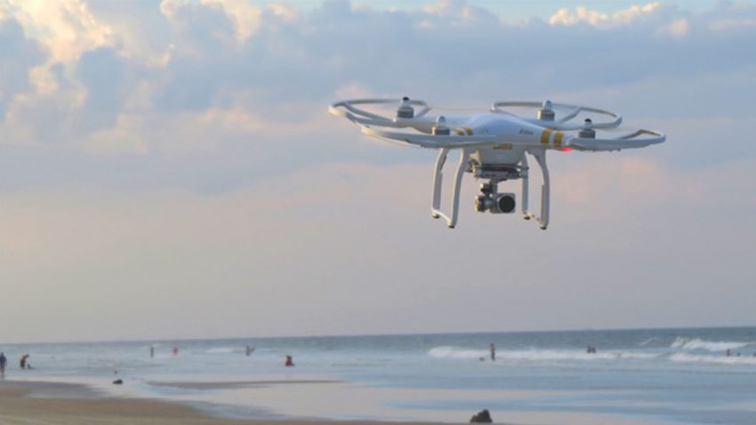 Photo drone in the sky